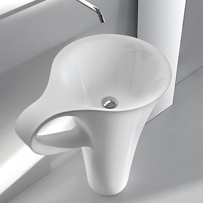 Chậu rửa mặt nghệ thuật chân đứng Miken MK-033B - Image 5