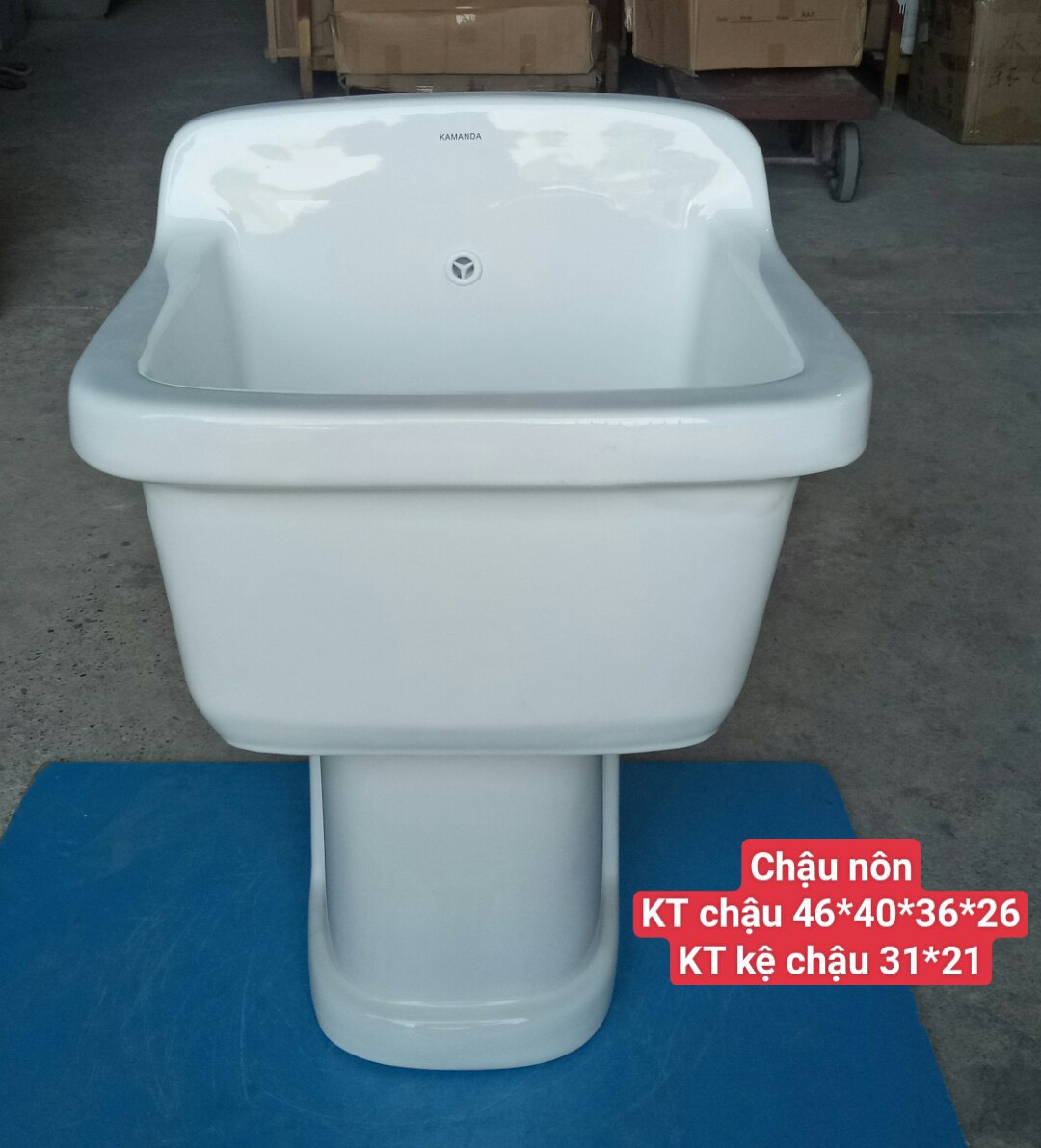 Chậu rửa mặt nghệ thuật chân đứng Miken MKC-6029 - Image 4