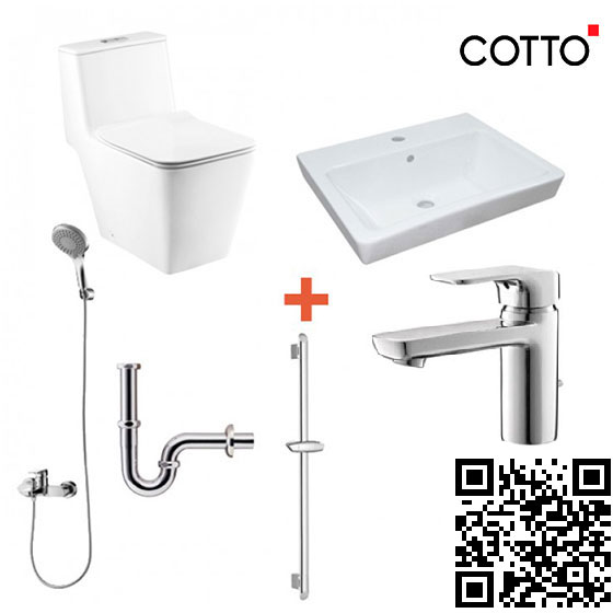 Combo Thiết bị vệ sinh 2 Cotto C1015-C0141-C4241 - Image 5