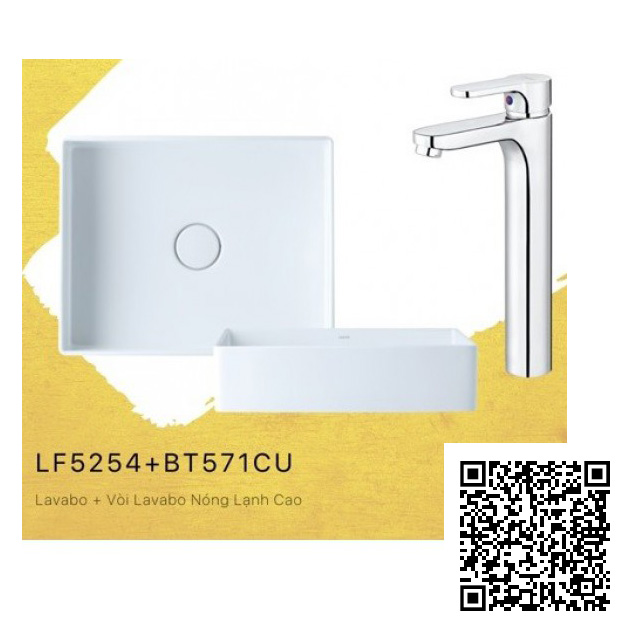 Combo Thiết bị vệ sinh Caesar A2 CT1325-L2152 Bồn Cầu 2 Khối Và Lavabo Treo Tường - Image 4