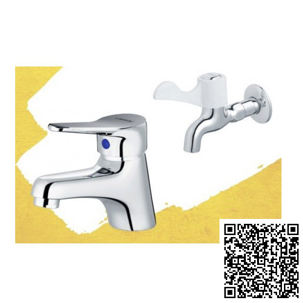 Combo Thiết bị vệ sinh Caesar B4 CTS1325-L2152-BS304A Bồn Cầu 2 Khối Lavabo Treo Tường Vòi Xịt - Image 5