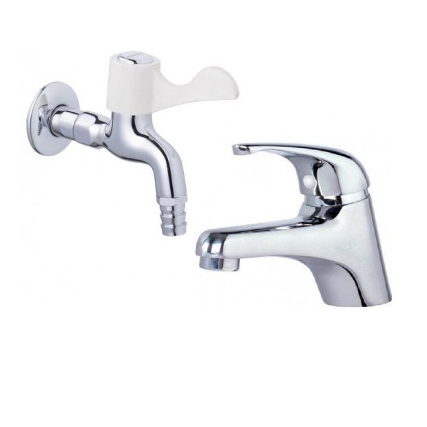 Combo Thiết bị vệ sinh Caesar CT1338-L2140 Bồn Cầu 2 Khối Và Lavabo Treo Tường - Image 4