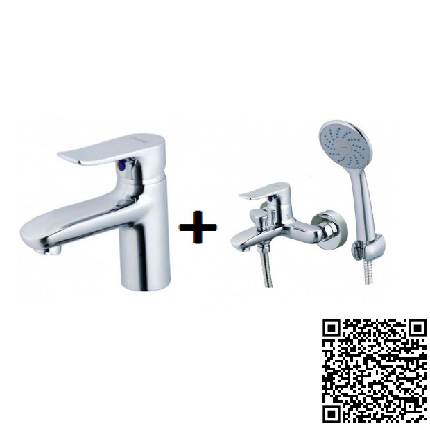 Combo Thiết bị vệ sinh Caesar CT1338-L2140 Bồn Cầu 2 Khối Và Lavabo Treo Tường - Image 5