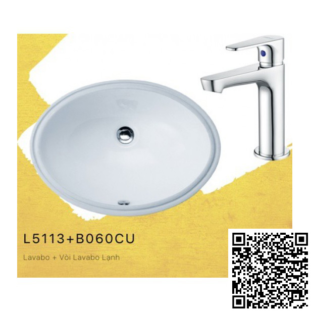 Combo Thiết bị vệ sinh Caesar Lavabo Và Vòi Nóng Lạnh L5019-B380CU - Image 3