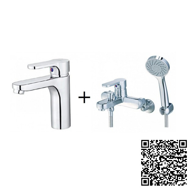 Combo Thiết bị vệ sinh Caesar Vòi Lavabo Và Vòi Gắn Tường B109C-W027C - Image 3