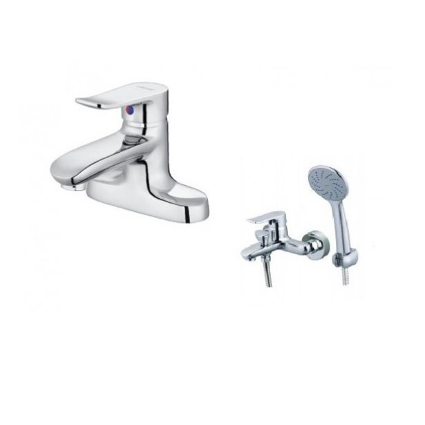 Combo Thiết bị vệ sinh Caesar Vòi Lavabo Và Vòi Gắn Tường B109C-W027C - Image 5