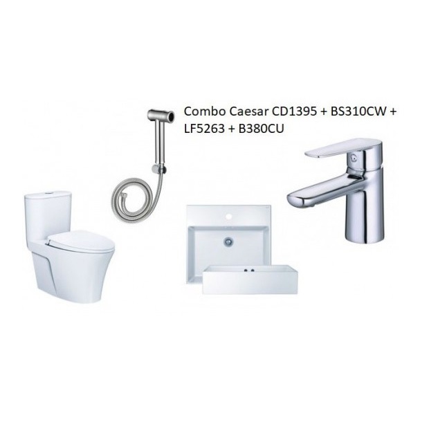 Combo Thiết bị vệ sinh Caesar Vòi Lavabo Và Vòi Gắn Tường B109C-WP027C - Image 5