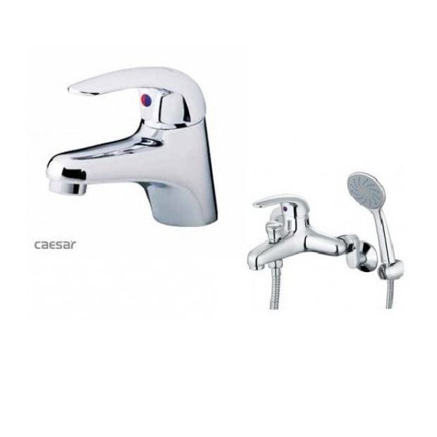Combo Thiết bị vệ sinh Caesar Vòi Lavabo Và Vòi Gắn Tường Caesar B111C-W027C - Image 5