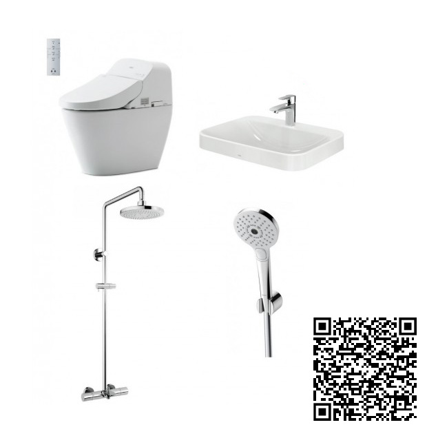 Combo Thiết bị vệ sinh TOTO C971-TCF9433A-LT5616C-TBW01401AA-TBW01010A