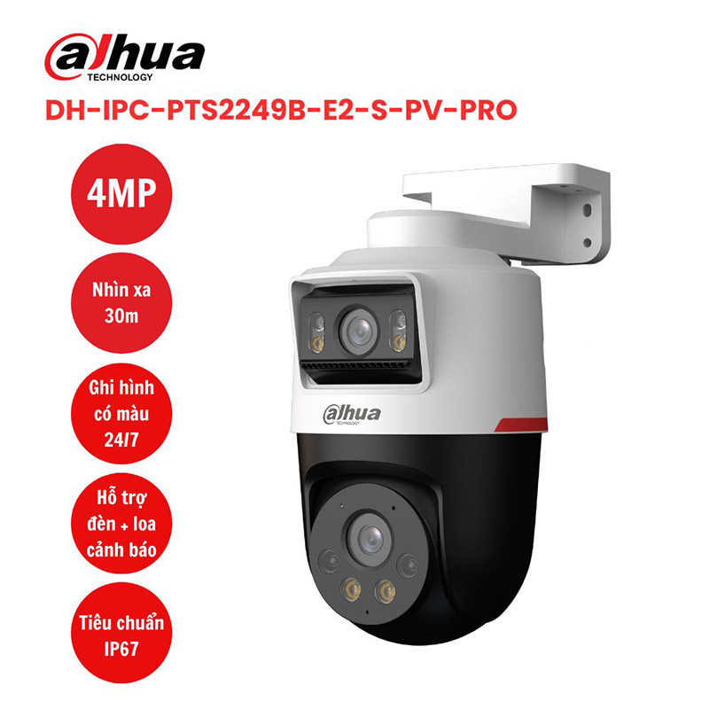 Camera IP PT Dahua DH-IPC-PTS2249B-E2-S-PV-PRO