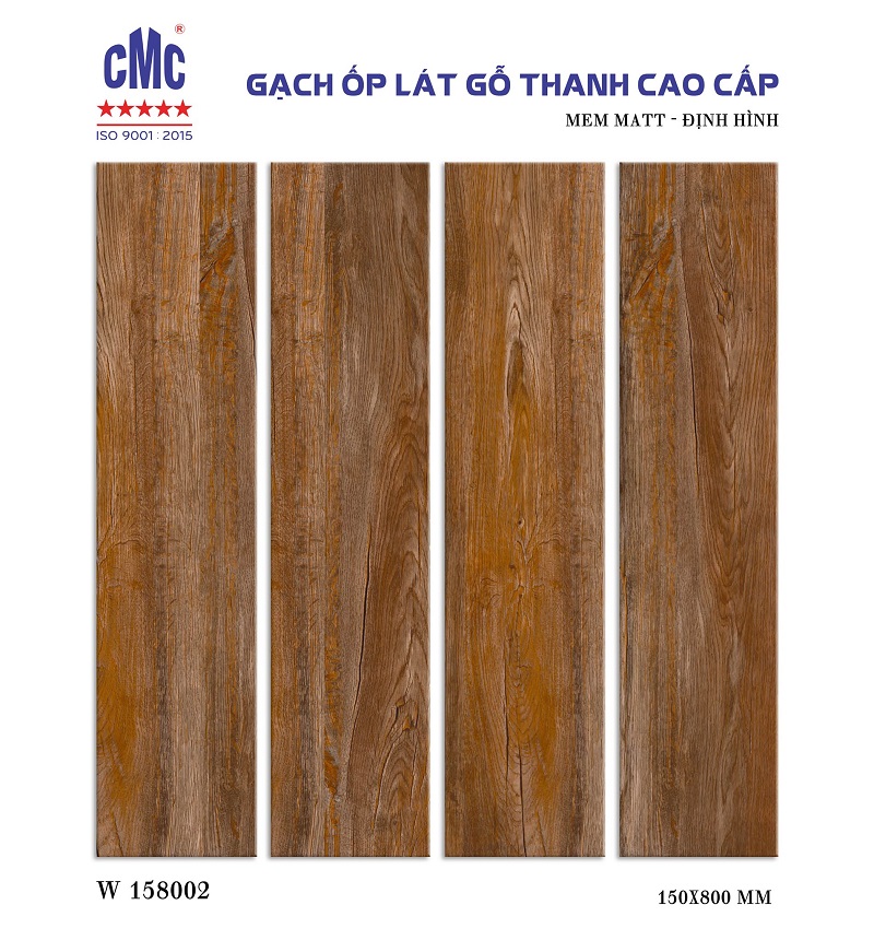 Gạch lát nền giả gỗ 15x80cm thanh cao cấp CMC W 158008 - Image 5