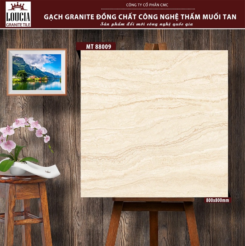 Gạch lát nền Granite 80x80cm công nghệ thấm muối tan CMC MT 88005 - Image 5