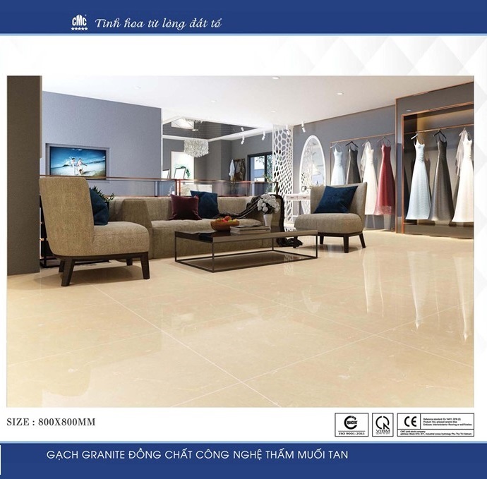 Gạch lát nền Granite 80x80cm công nghệ thấm muối tan CMC MT 88012 - Image 4