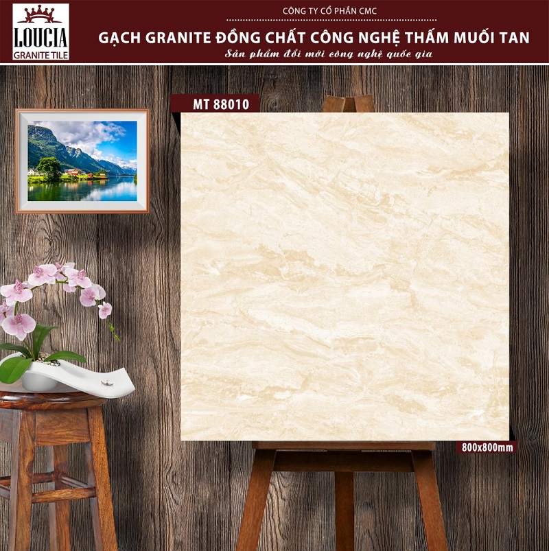 Gạch lát nền Granite 80x80cm công nghệ thấm muối tan CMC MT 88013 - Image 5