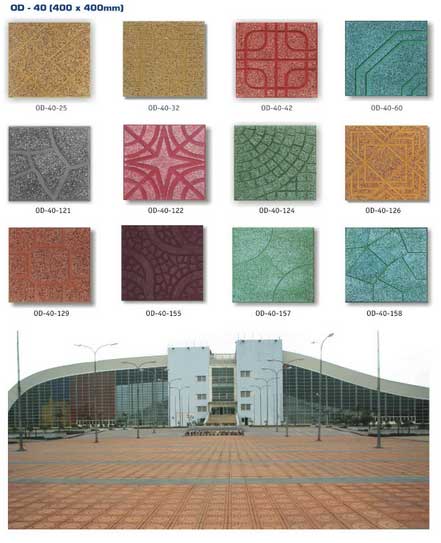Gạch lát vỉa hè, sân vườn secoin 40x40cm