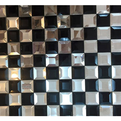 Gạch ốp phòng karaoke Mosaic 3D Inox Vàng - Image 3