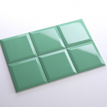 Gạch thẻ ốp tường vuông xanh lá cây bóng vát 150x150 M151506CX