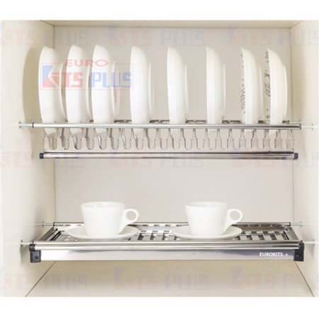 Giá dao thớt nan dẹt inox mờ - ray giảm chấn Eurokit EC VIP.35 - Image 4