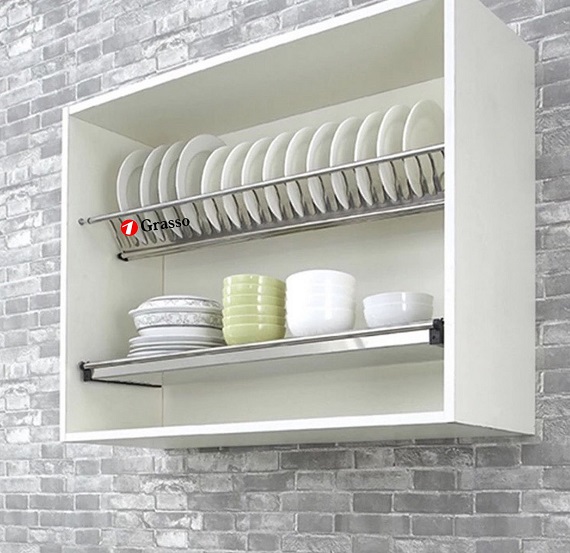 Giá đựng bát địa nan tròn tủ dưới Grasso GB900LUX (865x465x150mm) - Image 3