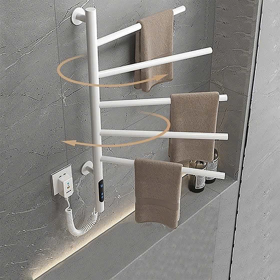 Giàn sấy khăn tắm khăn mặt màu trắng Miken R530W (7 thanh sấy) - Image 4