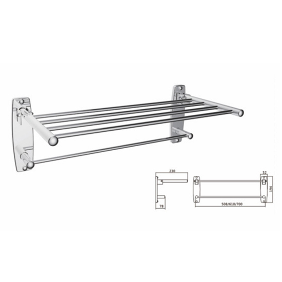 Giàn vắt khăn tắm Clean Max 18003 màu vàng - Image 5