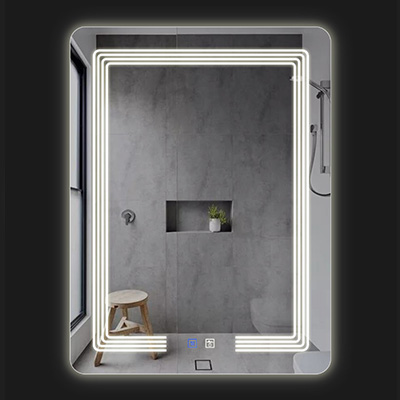 Gương đèn led cảm ứng tròn có gương cầu Bancoot LKM057 (700x700mm) - Image 6