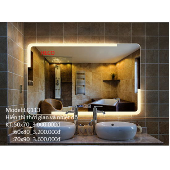 Gương đèn led khung gỗ Heco LG-135 - Image 3
