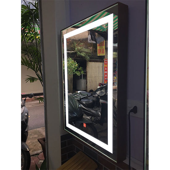 Gương đèn led khung inox mạ vàng MIKEN MKG-T002 - Image 6