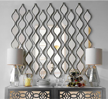 Gương nghệ thuật khung nhôm mạ màu trắng KMD-6080W (Đứng hoặc ngang, 60x80cm-50x70cm) - Image 6