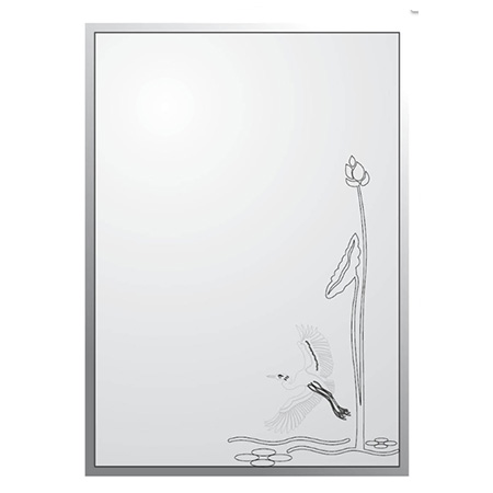 Gương phòng tắm Bancoot tráng bạc kẻ viền hoa BC113 - Image 6