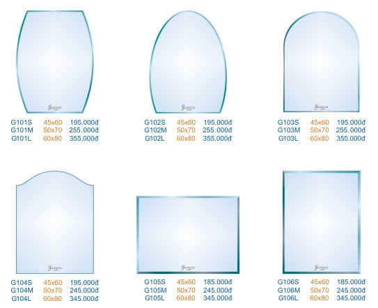 Gương phòng tắm đủ bộ VGC tráng bạc - Image 4