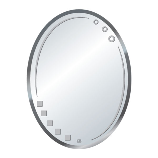Gương phòng tắm khung kim loại mạ đen QB Q702 (50x70) - Image 3