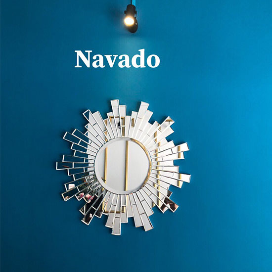 Gương tân cổ điển Navado NO15433 (90cm, mặt gương 50cm) - Image 5
