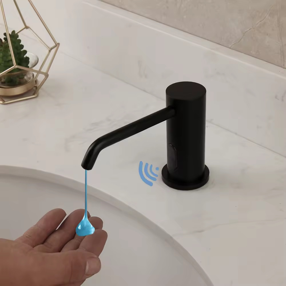 Hộp đựng xà phòng rửa tay tự động màu đen Miken CFV105MM-BL