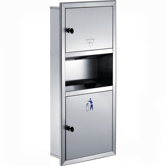 Hộp giấy kèm thùng rác âm tường Miken MKG-RAK90511