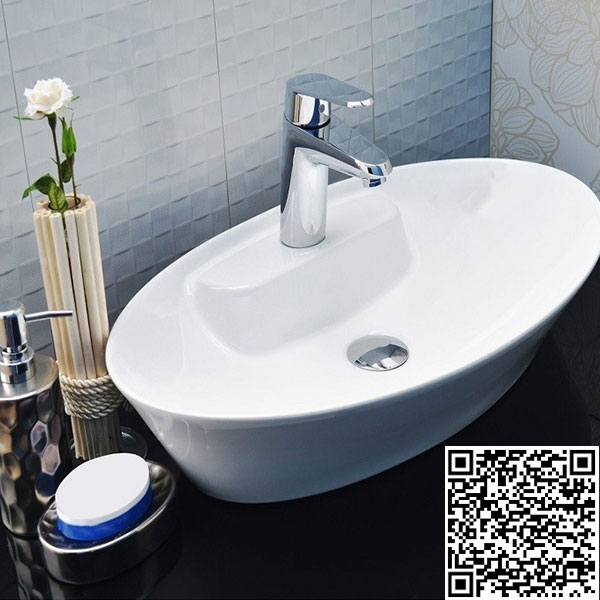 Kệ để chậu rửa mặt khung sắt mỹ thuật Miken Safe MKMT-0748W (Khung và mặt đá - 700x480mm) - Image 4