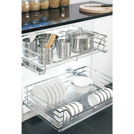 Kệ đựng bát đĩa inox hộp âm tủ Grob GH-61A - Image 5