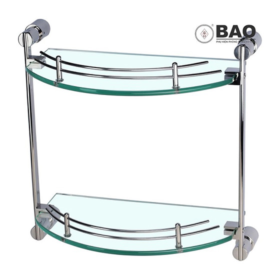 Kệ góc kính cường lực BAO BN600 (250x250x50 mm) - Image 6