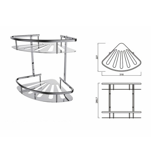 Kệ treo tường thẳng 2 tầng Geler 42-2 (30x45cm) - Image 3