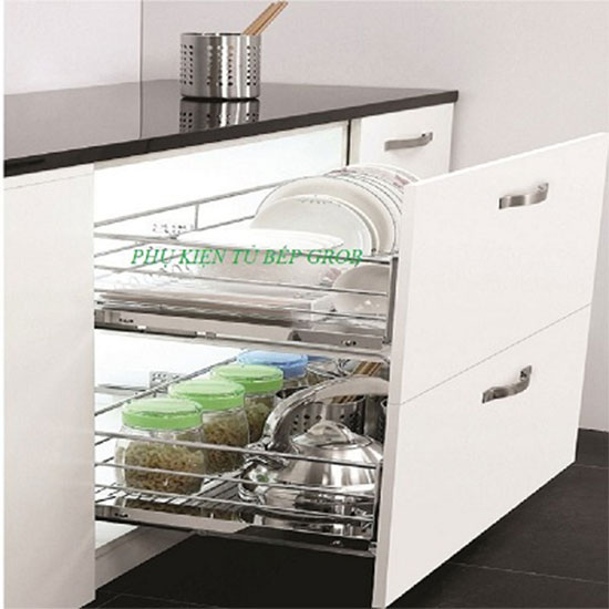 Kệ xoong nồi bát đĩa inox nan dẹt Grob GC-60 - Image 4