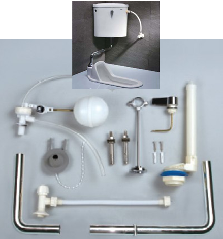 Két nước và khung âm tường Toto WH172B-162B - Image 5