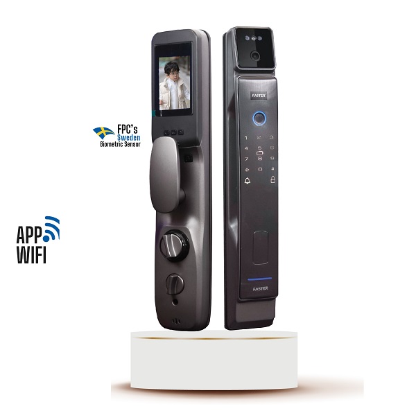 Khóa cửa nhận diện khuôn mặt Faster FS008FD3D-BS Face ID - Image 4