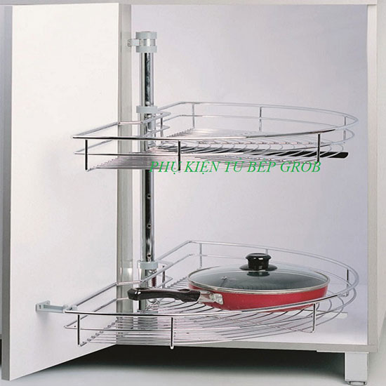 Mâm xoay 180 inox nan tròn Grob GR304-180A