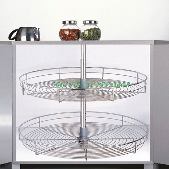 Mâm xoay 360 Inox nan tròn Grob GR-360A