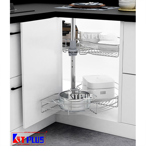 Mâm xoay Inox nan mở 1/2-180 Kit Plus DK180