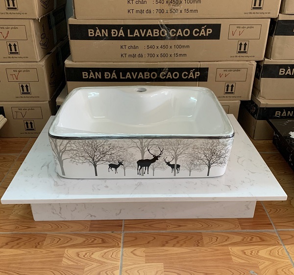 Mặt bàn đá chậu rửa lavabo HM-90115 - Image 5