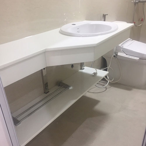 Mặt bàn đá chậu rửa lavabo màu đen HM-7050-5 - Image 5