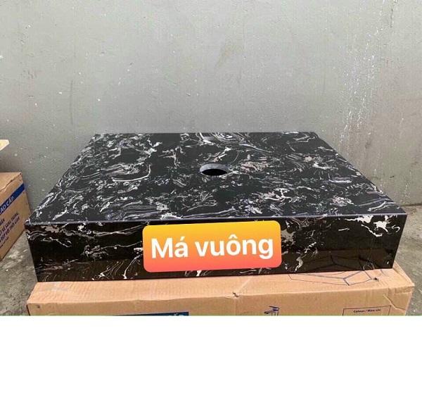 Mặt bàn đá chậu rửa lavabo màu đen HM-7051-5