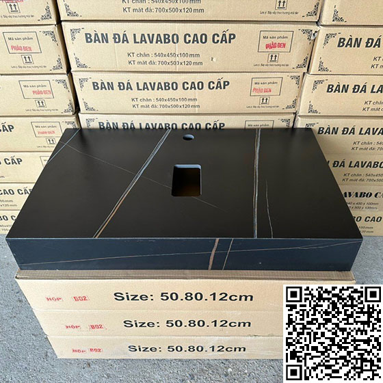 Mặt bàn đá chậu rửa lavabo màu vàng HM-7051-3 - Image 5
