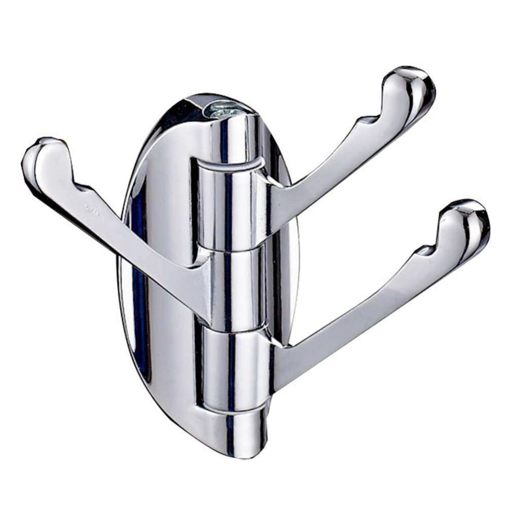 Móc áo 3 chạc màu crom xoay treo tường Miken-029W